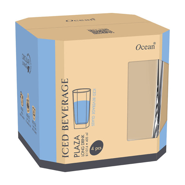 Ocean Eco Plaza Hiball Tumbler 405ml - Set 4 - Cafe Supply