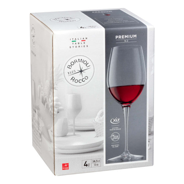 Bormioli Rocco Set 4 Premium Wine 385ml - Cafe Supply