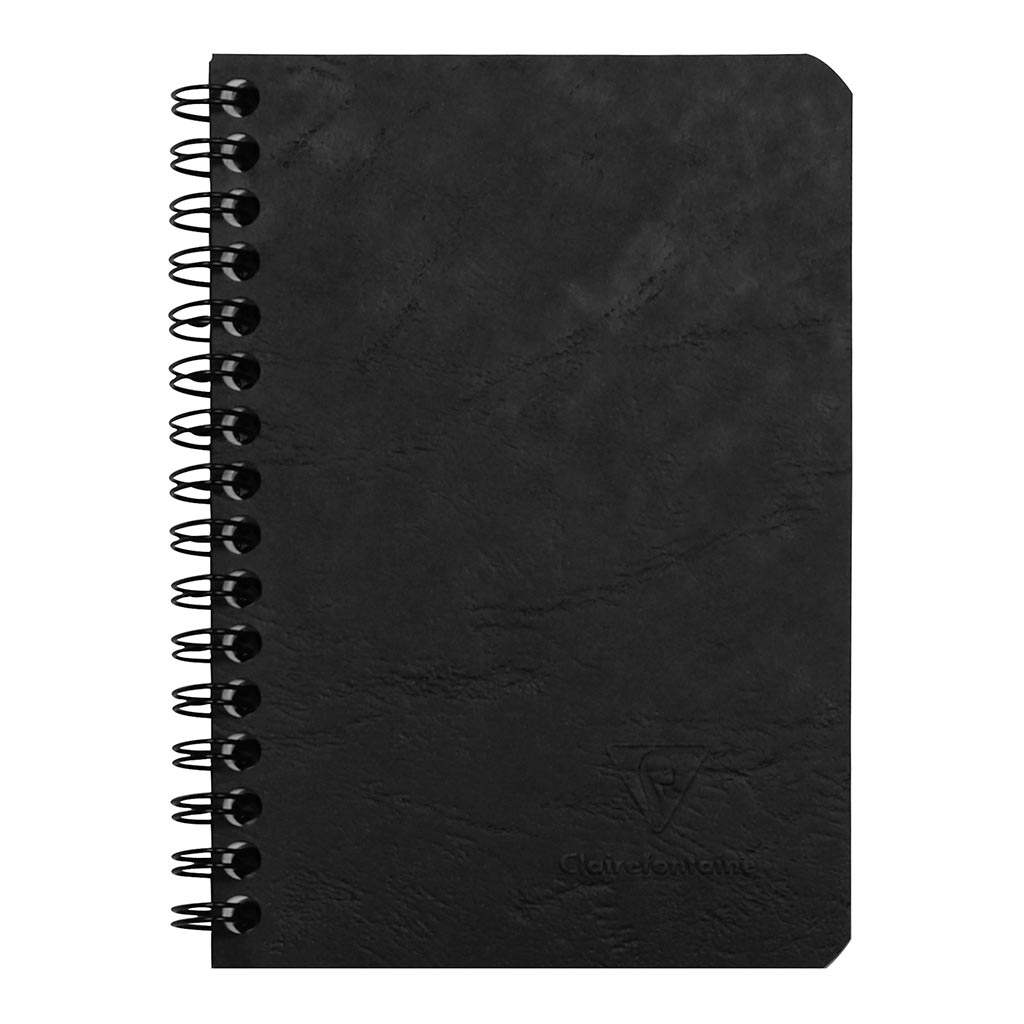 Age Bag Spiral Notebook Pocket Lined Black - Cafe Supply