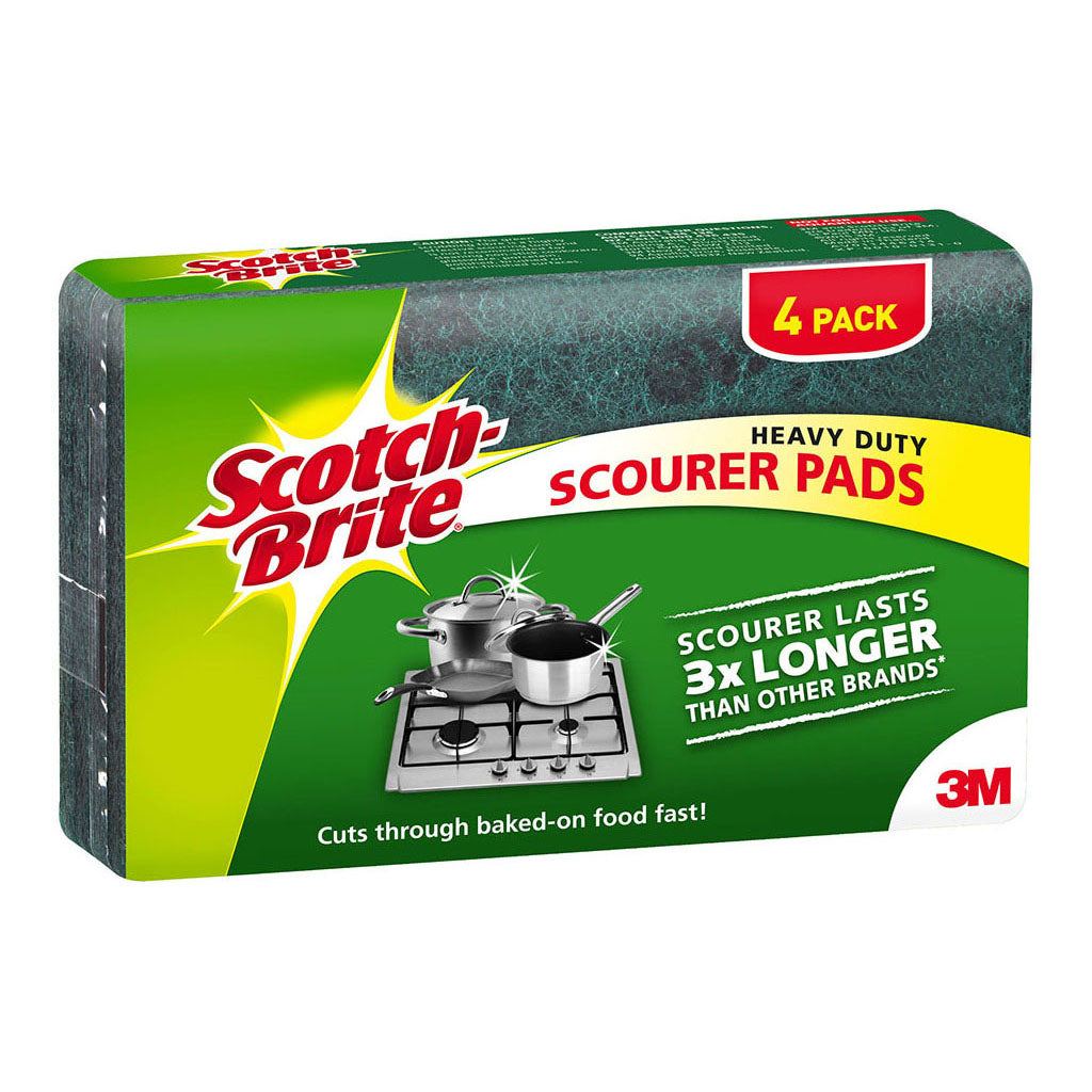 Scotch-Brite Scouring Pad Heavy Duty, Pack of 4 - Cafe Supply