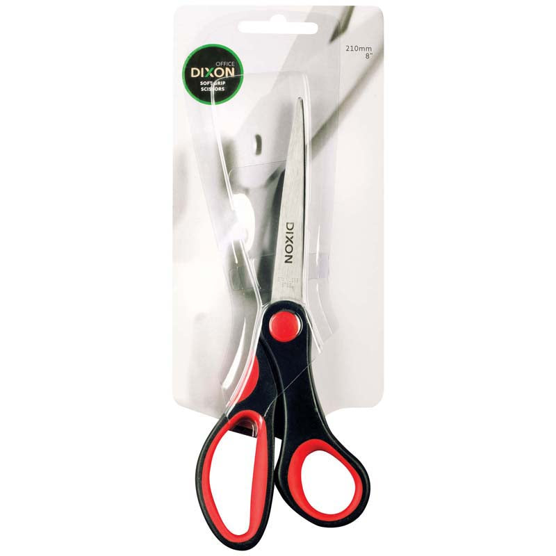 Dixon Scissors Soft Grip Black and Red 210mm 8" - Cafe Supply