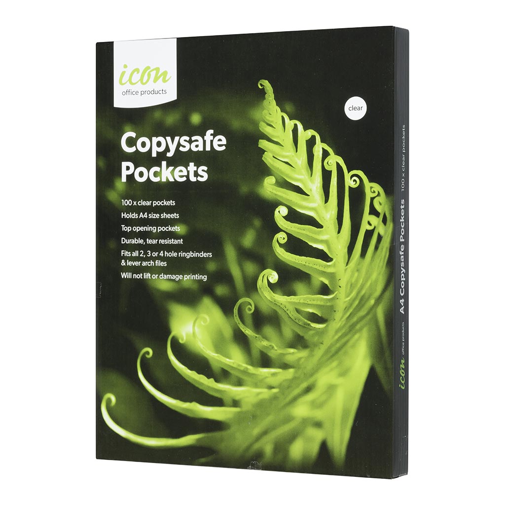 Icon Copysafe Pockets A4, Pack of 100 - Cafe Supply