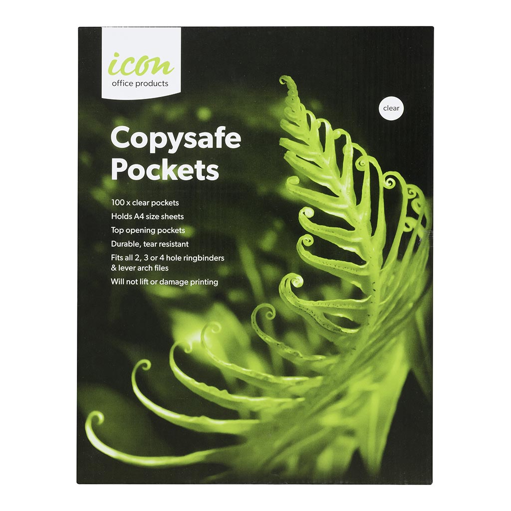 Icon Copysafe Pockets A4, Pack of 100 - Cafe Supply