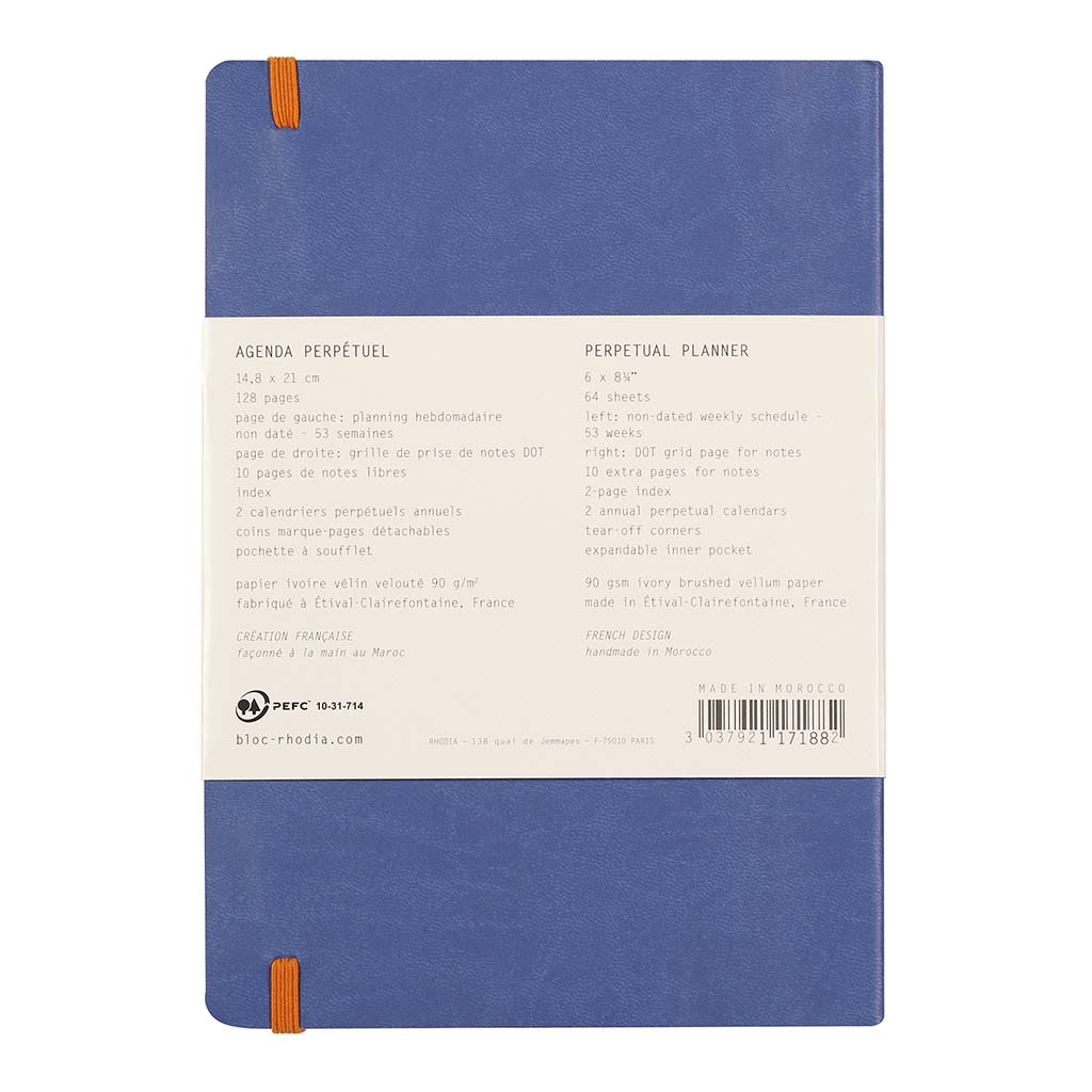 Rhodia Perpetual Diary A5 Sapphire - Cafe Supply