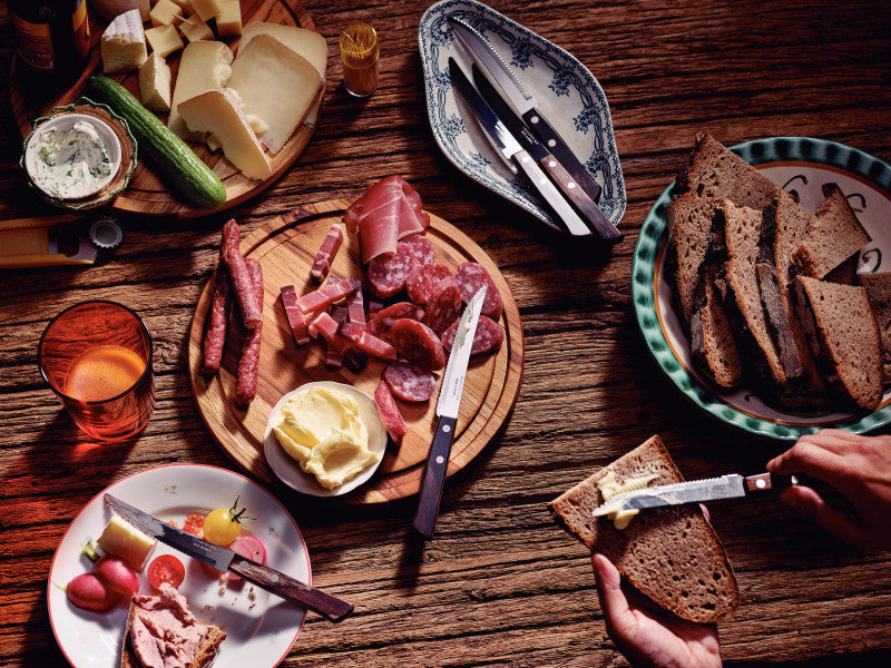 Tramontina Churrasco Steak Knife Serrated Narrow Blade Polywood Brown 5", 12cm - Cafe Supply