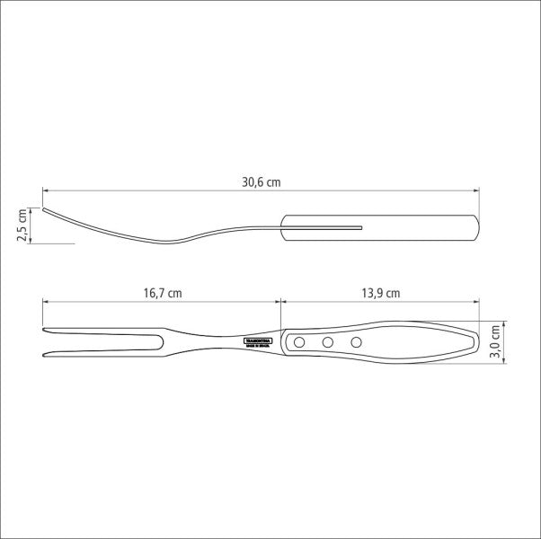 Tramontina Polywood Carving Fork 40cm - Cafe Supply