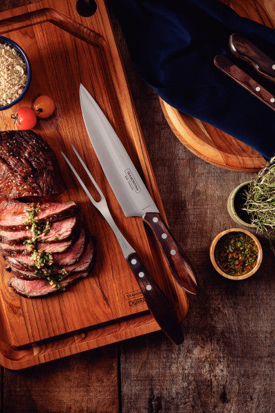 Tramontina Churrasco Barbecue Set Polywood 2 Piece Set - Cafe Supply