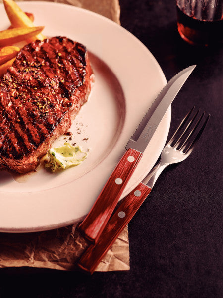 Tramontina Churrasco Steak Knife Polywood Traditional Steak Set Red 12pc - Cafe Supply