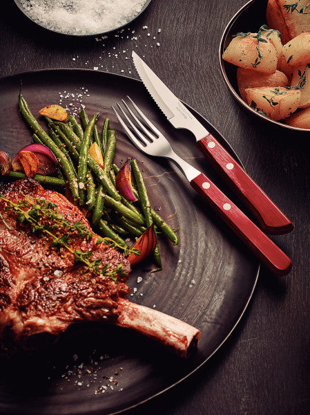 Tramontina Churrasco Spanish Steak Cutlery 12 Piece Set - Red - Cafe Supply