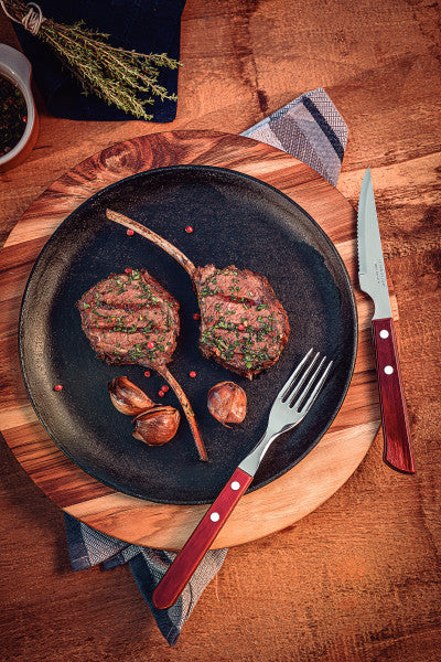 Tramontina Churrasco Spanish Steak Cutlery 12 Piece Set - Red - Cafe Supply