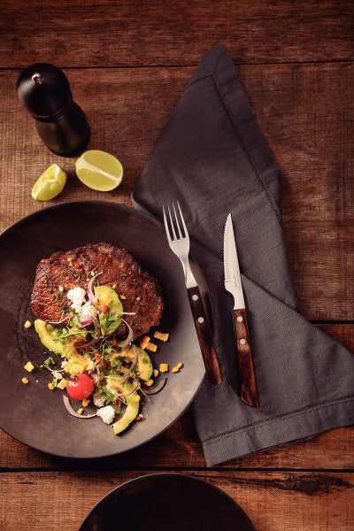 Tramontina Churrasco Spanish Steak Cutlery 12 Piece Set - Brown - Cafe Supply