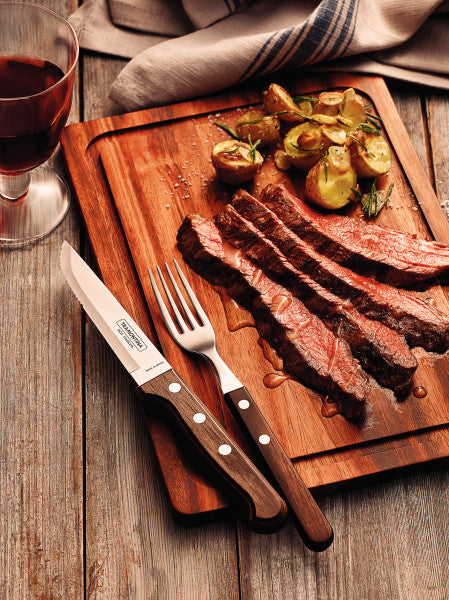 Tramontina Churrasco Steak Knife Gaucho Polywood Brown 5", 12cm - Cafe Supply