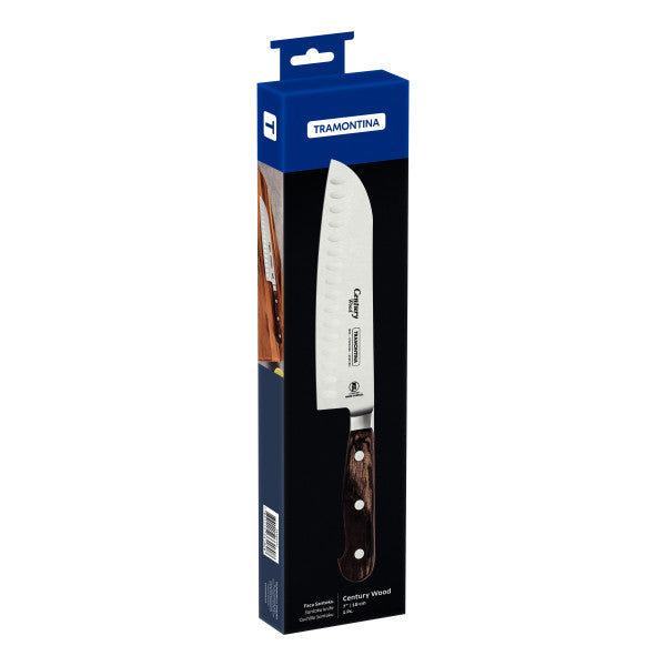 Tramontina Century Wood Santoku Knife 7", 18cm - Cafe Supply
