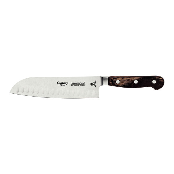 Tramontina Century Wood Santoku Knife 7", 18cm - Cafe Supply