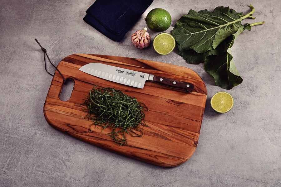 Tramontina Century Wood Santoku Knife 7", 18cm - Cafe Supply