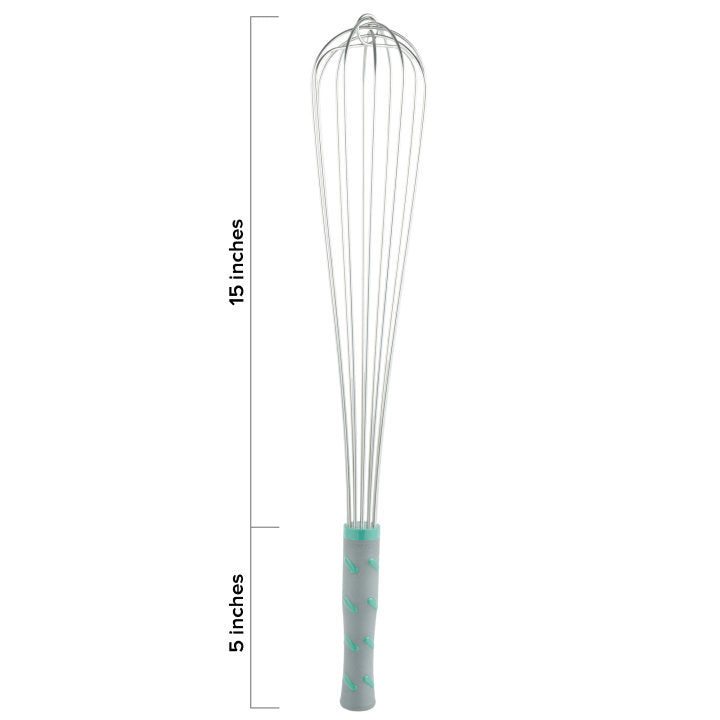 20-inch stainless steel French whip with nylon handle - Cafe Supply