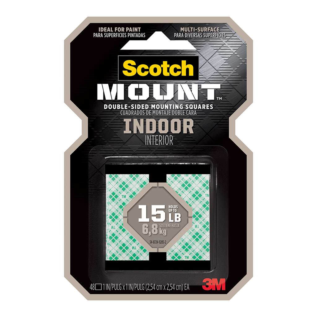Scotch Mounting Squares 111H-SQ-48 Indoor 25mm, Pack of 48 - Cafe Supply