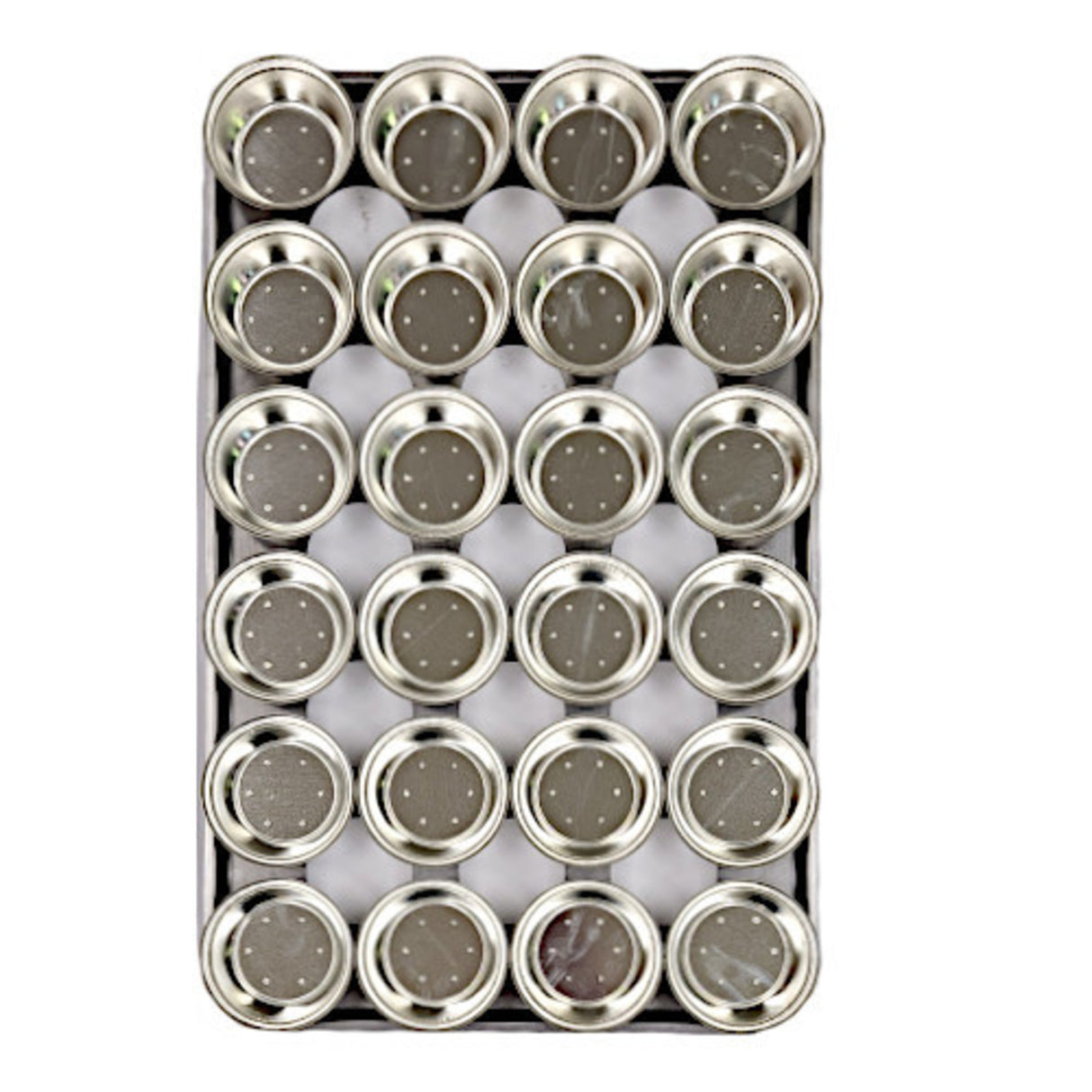 Palletized Pie Tins, (24) Round Mid Deep 113x35mm, Tray size 720x460mm - Cafe Supply