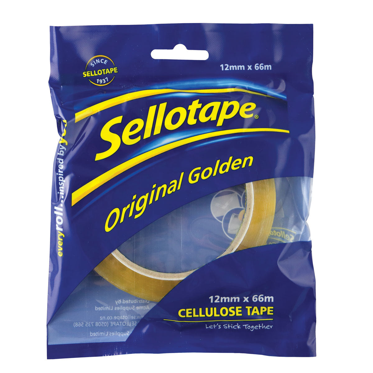 Sellotape 1105 Cellulose Tape 12mmx66m - Cafe Supply