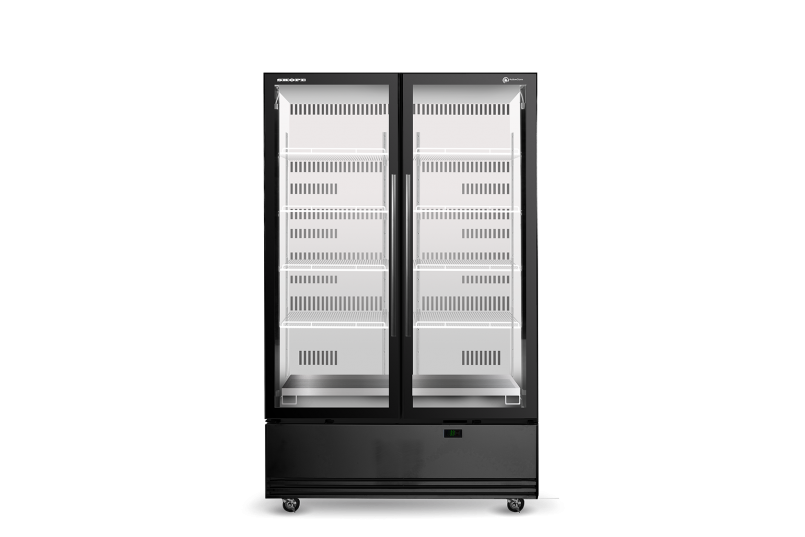 Skope SKB1200N-A 2 Glass Door Display or Storage Fridge - Cafe Supply