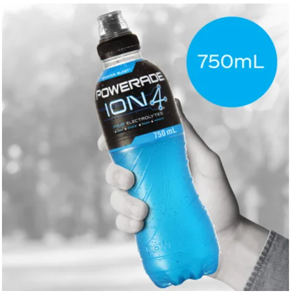 Powerade ION4 Mountain Blast Sports Drink 750ml - Cafe Supply