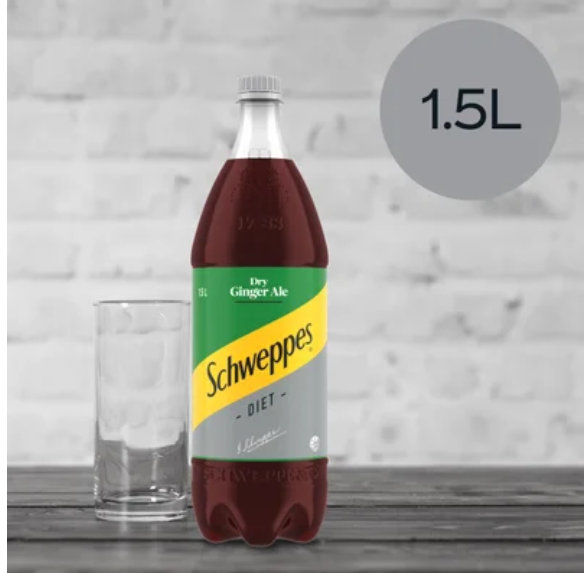 Schweppes Diet Dry Ginger Ale 1.5l - Cafe Supply