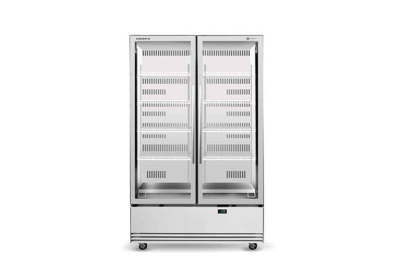 Skope SKB1200N-A 2 Glass Door Display or Storage Fridge - Cafe Supply