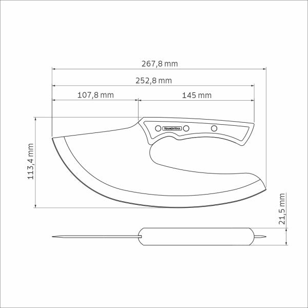 Tramontina Churrasco Black Collection Multi-purpose Cleaver 10", 25cm - Cafe Supply