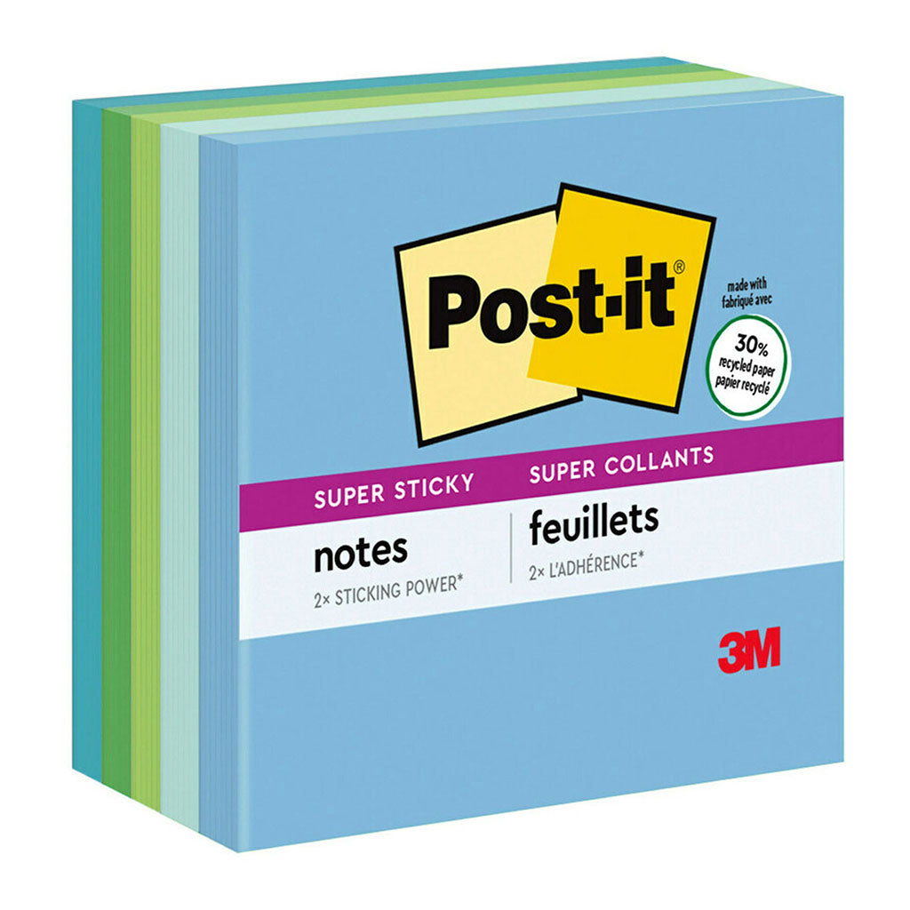Post-it Rec Super Sticky Notes 654-5SST 76x76mm Oasis (Bora), Pack of 5 - Cafe Supply