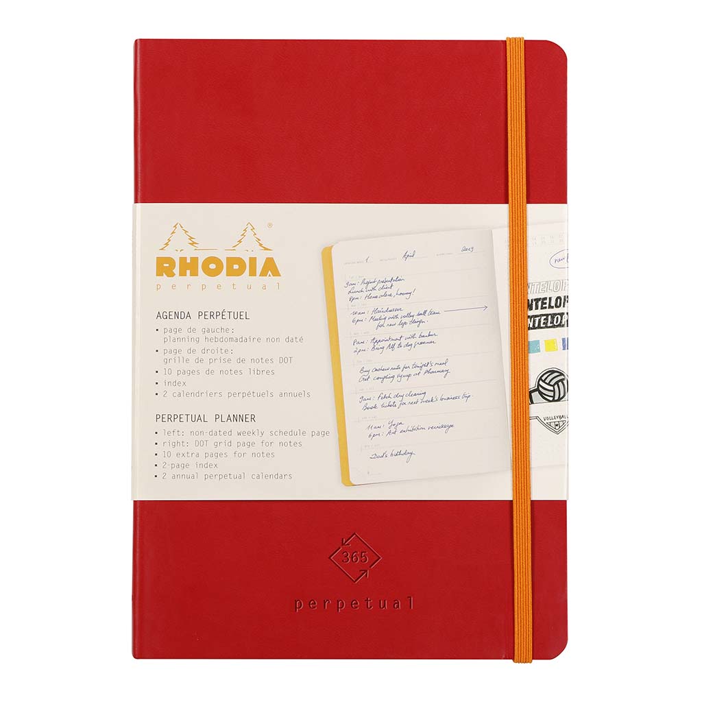 Rhodia Perpetual Diary A5 Poppy - Cafe Supply