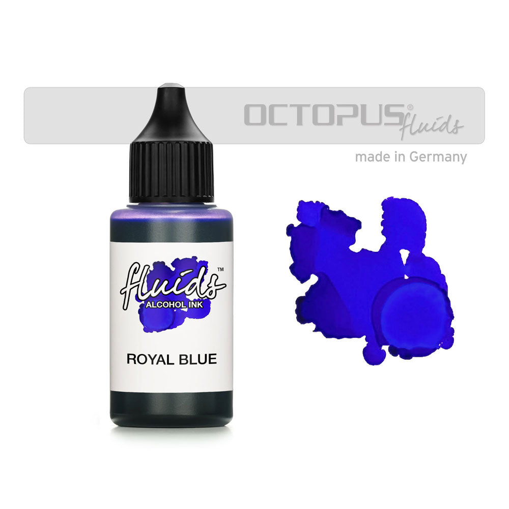 Octopus Fluids Alcohol Ink Royal Blue 30ml - Cafe Supply
