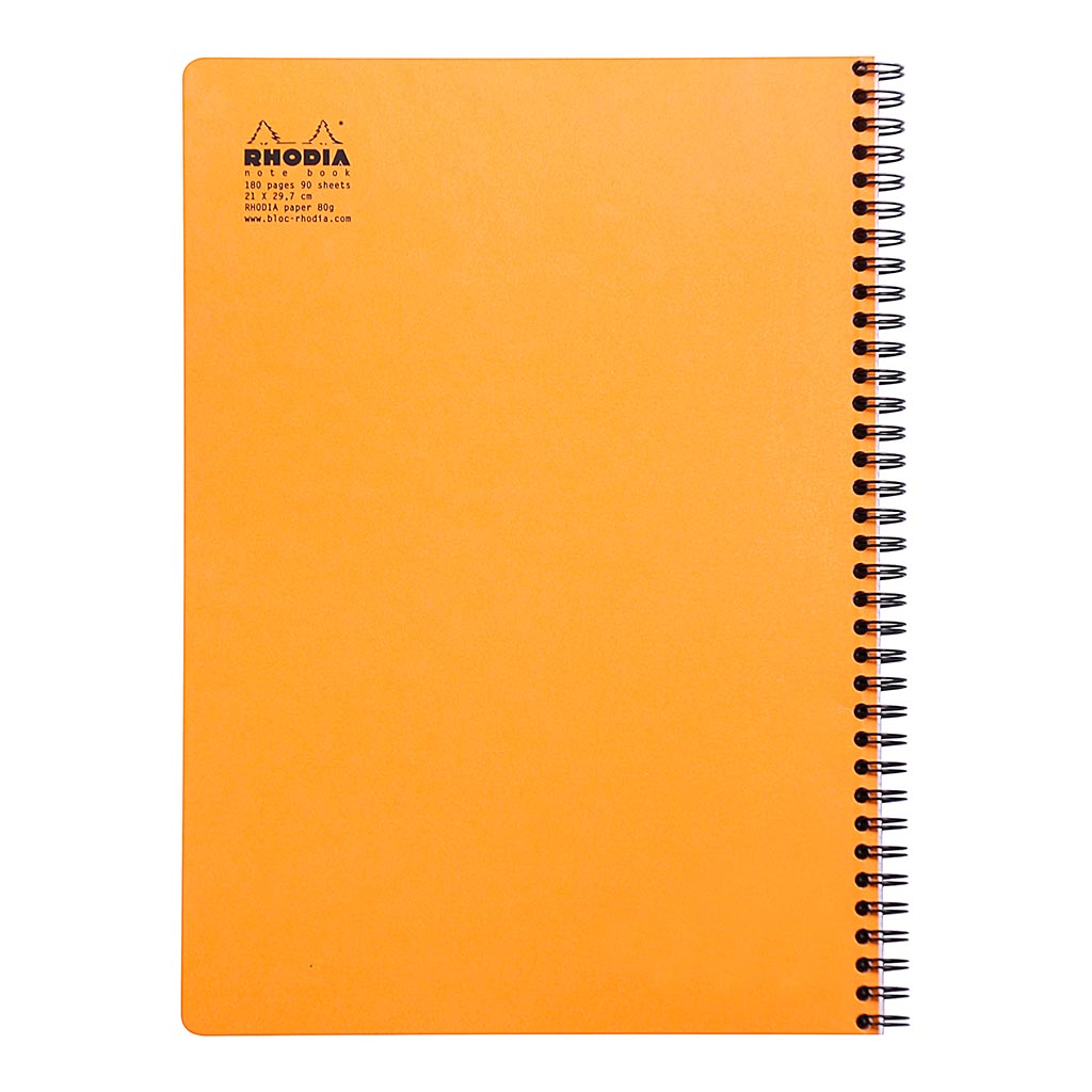 Rhodia Classic Notebook Spiral A4+ Grid Orange - Cafe Supply