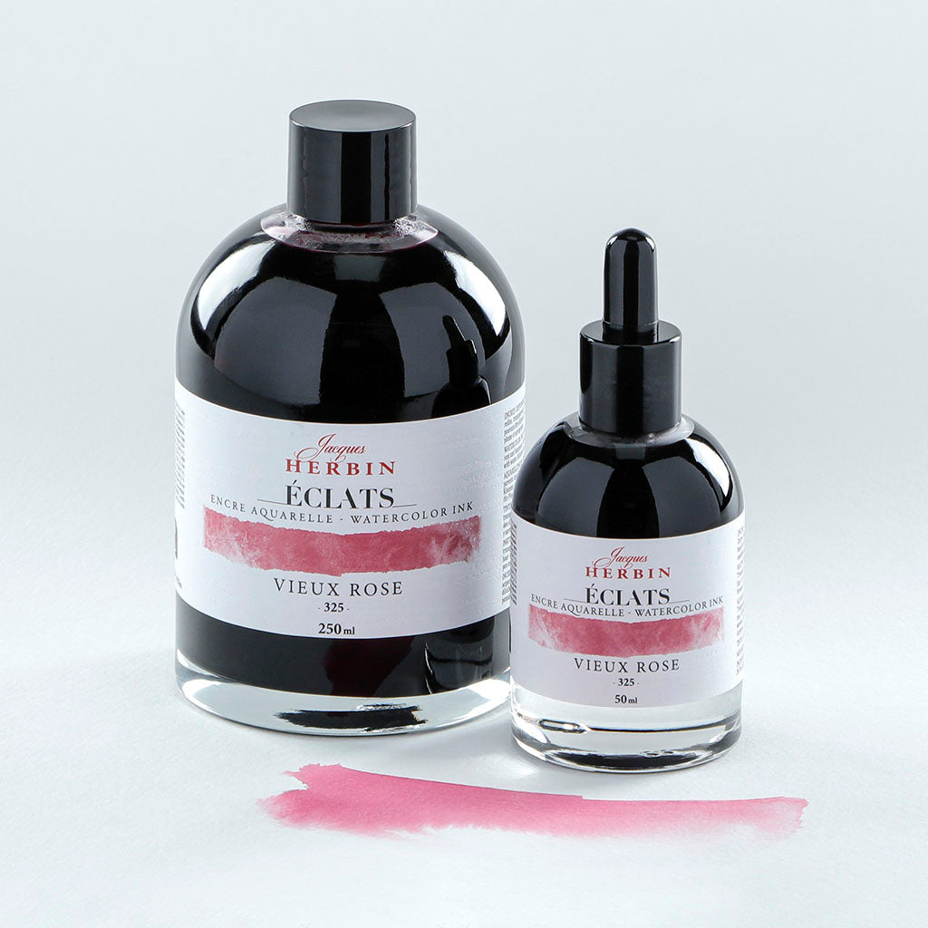 Jacques Herbin Eclats Watercolour Ink 325 Old Rose 50ml - Cafe Supply