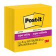 Post-it Super Sticky Notes 654-5SSY 76x76mm Yellow, Pack of 5 - Cafe Supply
