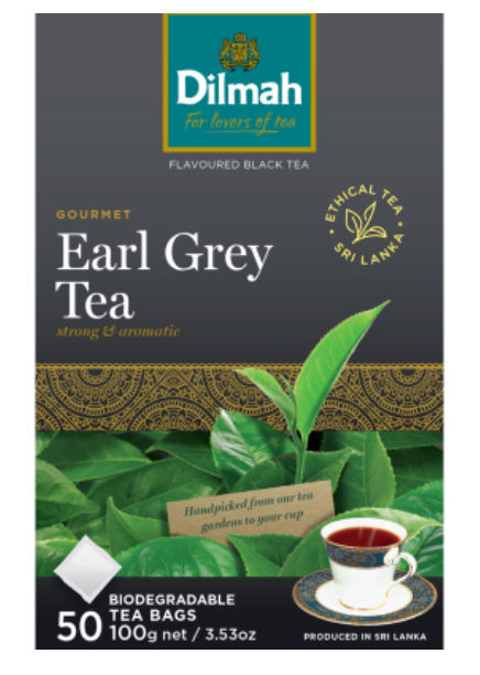 Dilmah Earl Grey Biodegradable Tea Bags 50pk - Cafe Supply