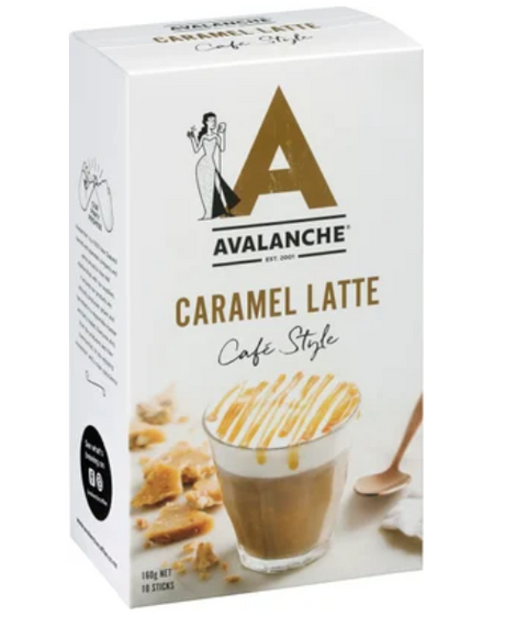 Avalanche Caramel Latte Coffee Sticks 10 x 16g - Cafe Supply