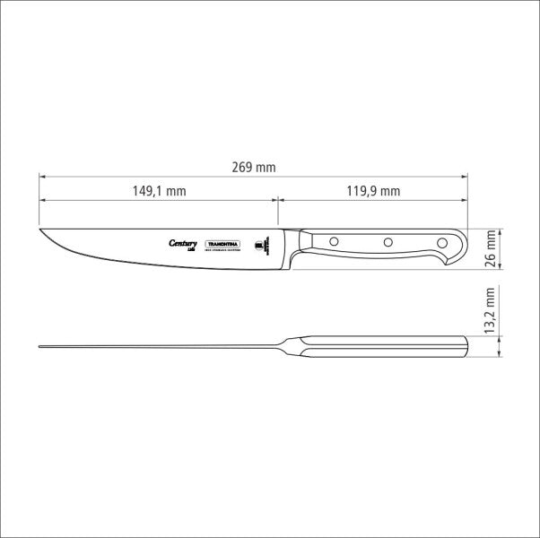 Tramontina Century Forged Utility Knife 6", 15cm - Cafe Supply