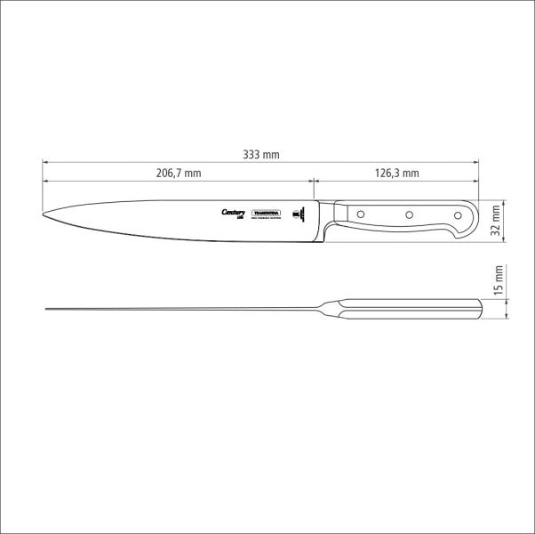 Tramontina Century Forged Carving Knife 8", 20cm - Cafe Supply