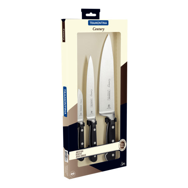 Tramontina Century Knife 3 Piece Set - Cafe Supply