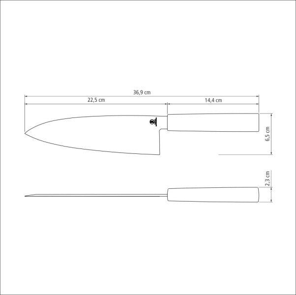 Tramontina Sushi Deba Knife 8" 20cm - Cafe Supply