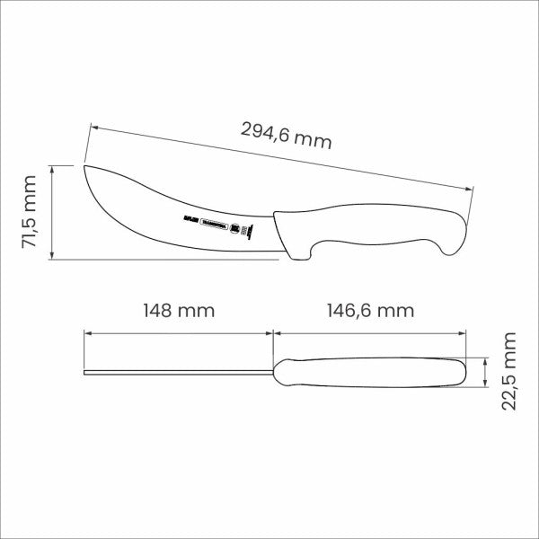 Tramontina Professional Master Black Bloodletting Knife 6", 15cm - Cafe Supply
