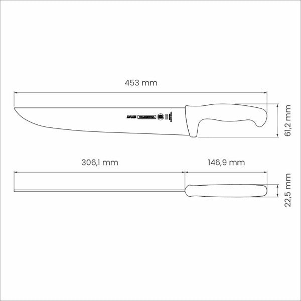 Tramontina Professional Master Black Meat Knife 12", 30cm - Cafe Supply