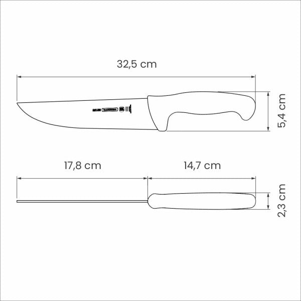 Tramontina Professional Master Black Meat Knife 7", 18cm - Cafe Supply
