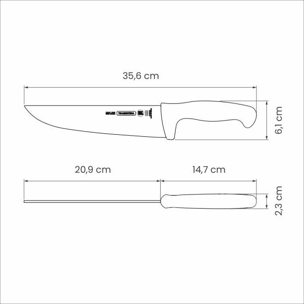 Tramontina Professional Master Black Meat Knife 8", 20cm - Cafe Supply