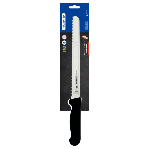 Tramontina Professional Master Black Bread Knife 10", 25cm - Cafe Supply
