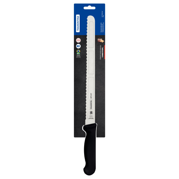 Tramontina Professional Master Black Bread Knife 12", 30cm - Cafe Supply