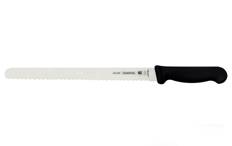 Tramontina Professional Master Black Bread Knife 12", 30cm - Cafe Supply