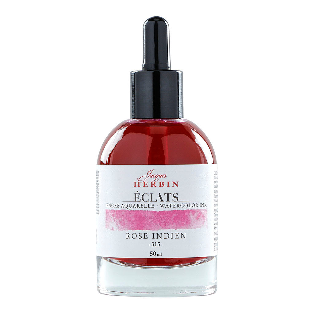 Jacques Herbin Eclats Watercolour Ink 315 Indian Pink 50ml - Cafe Supply