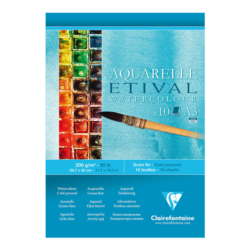 Etival Cold Press Pad A3 200g 10sh - Cafe Supply