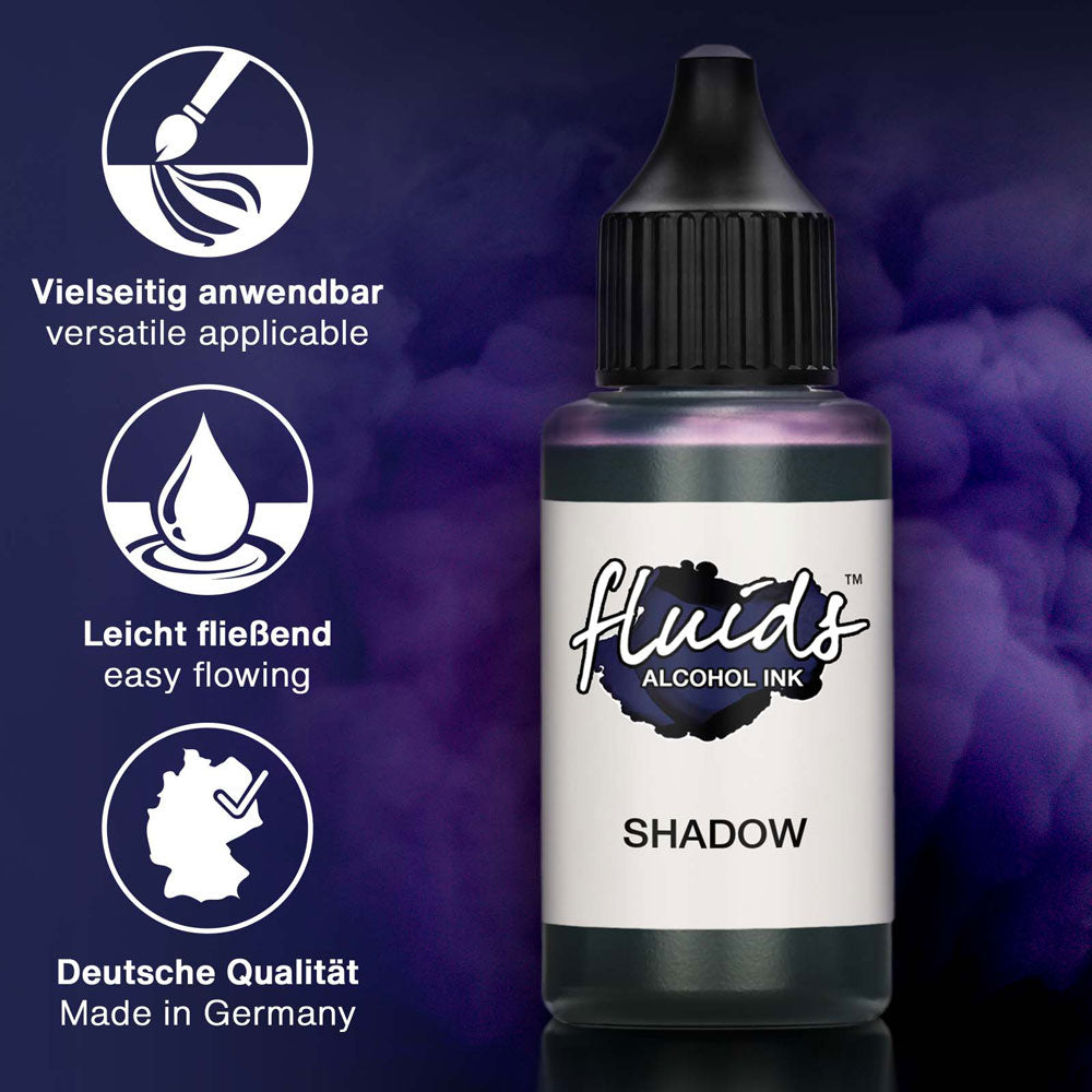 Octopus Fluids Alcohol Ink Shadow Grey-Blue 30ml - Cafe Supply